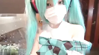 P站萌妹子_白黑小熊，角色扮演 初音Miku，口交性爱，内射