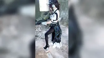 【超美高端罕见露脸露点】极品CosPlay爆机少女【喵小吉】六月新作《战斗女仆》柔领极品战斗女神 (1)